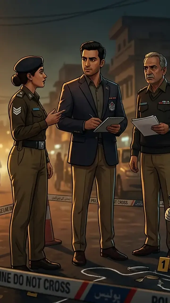 Animated editorial illustration for: Members of High-Level Committee for Hina Javed Murder Probe Named
