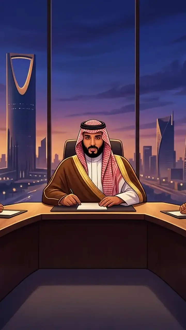 Animated editorial illustration for: Saudi Arabia issues all-clear in Khamis Mushait after multiple alerts