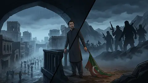 Animated editorial illustration for: Government reportedly labels Sohail Afridi a TTP commander