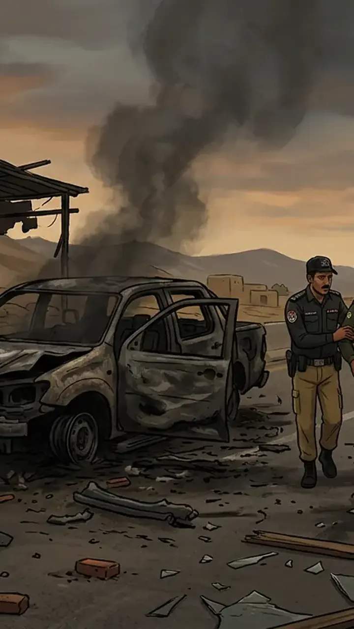 Animated editorial illustration for: Islamabad, Rawalpindi roads reopen as PTI postpones long march