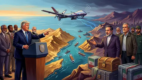 Animated editorial illustration for: US Sanctions Entities in China, Pakistan for Aiding Iran’s Missile Program