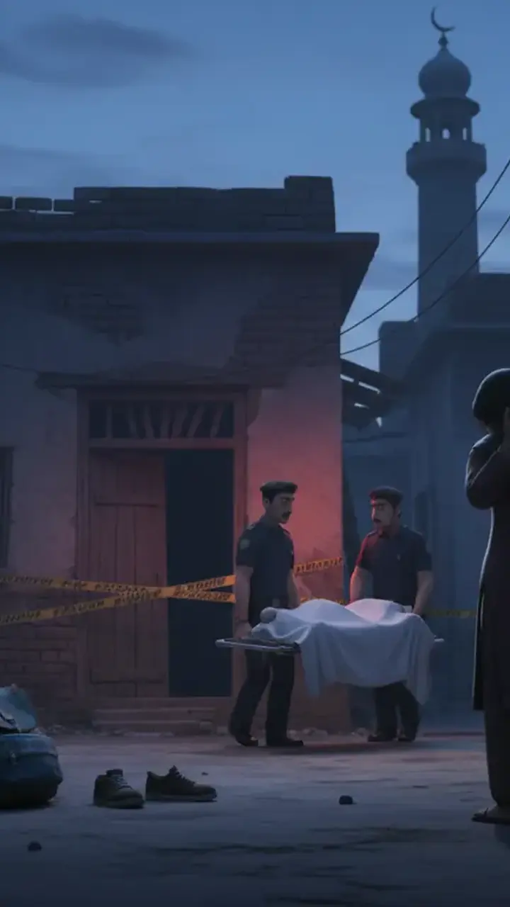 Animated editorial illustration for: 12-Year-Old Girl Found Dead in Rawalpindi, Assault Suspected