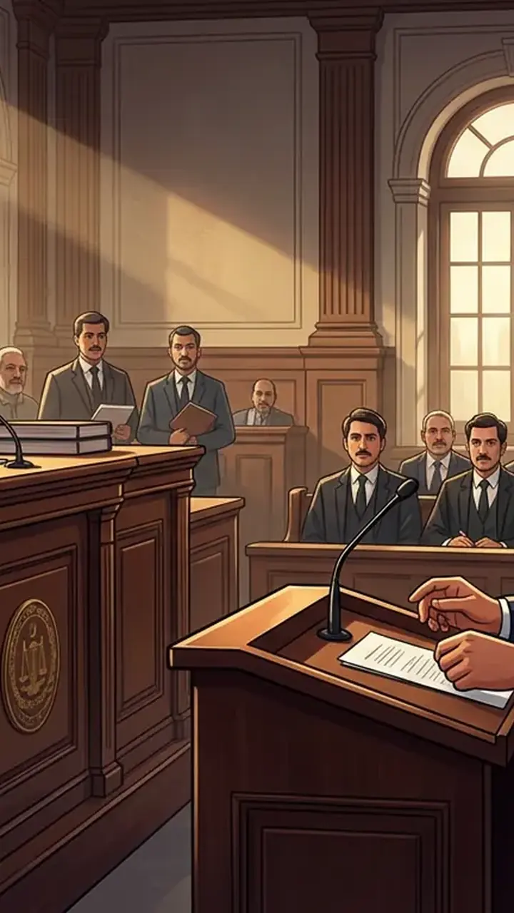 Animated editorial illustration for: DG FIA Appears in Lahore High Court for Contempt Case