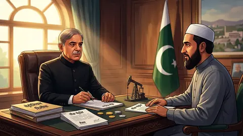 Animated editorial illustration for: Government, Jamaat-e-Islami to Discuss Petroleum Levy, Electricity Prices