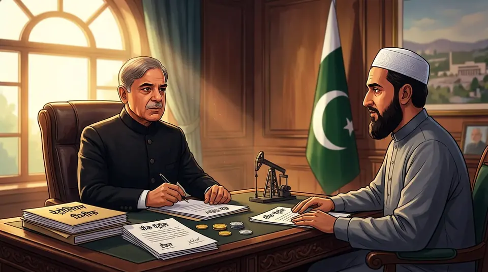 Animated editorial illustration for: Government, Jamaat-e-Islami to Discuss Petroleum Levy, Electricity Prices