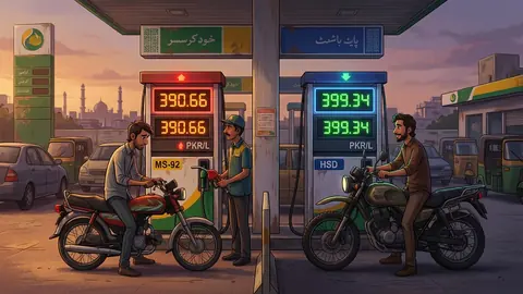 اس خبر کے لیے متحرک اداریاتی خاکہ: پیٹرول 3.26 روپے مہنگا، ڈیزل 1.01 روپے سستا