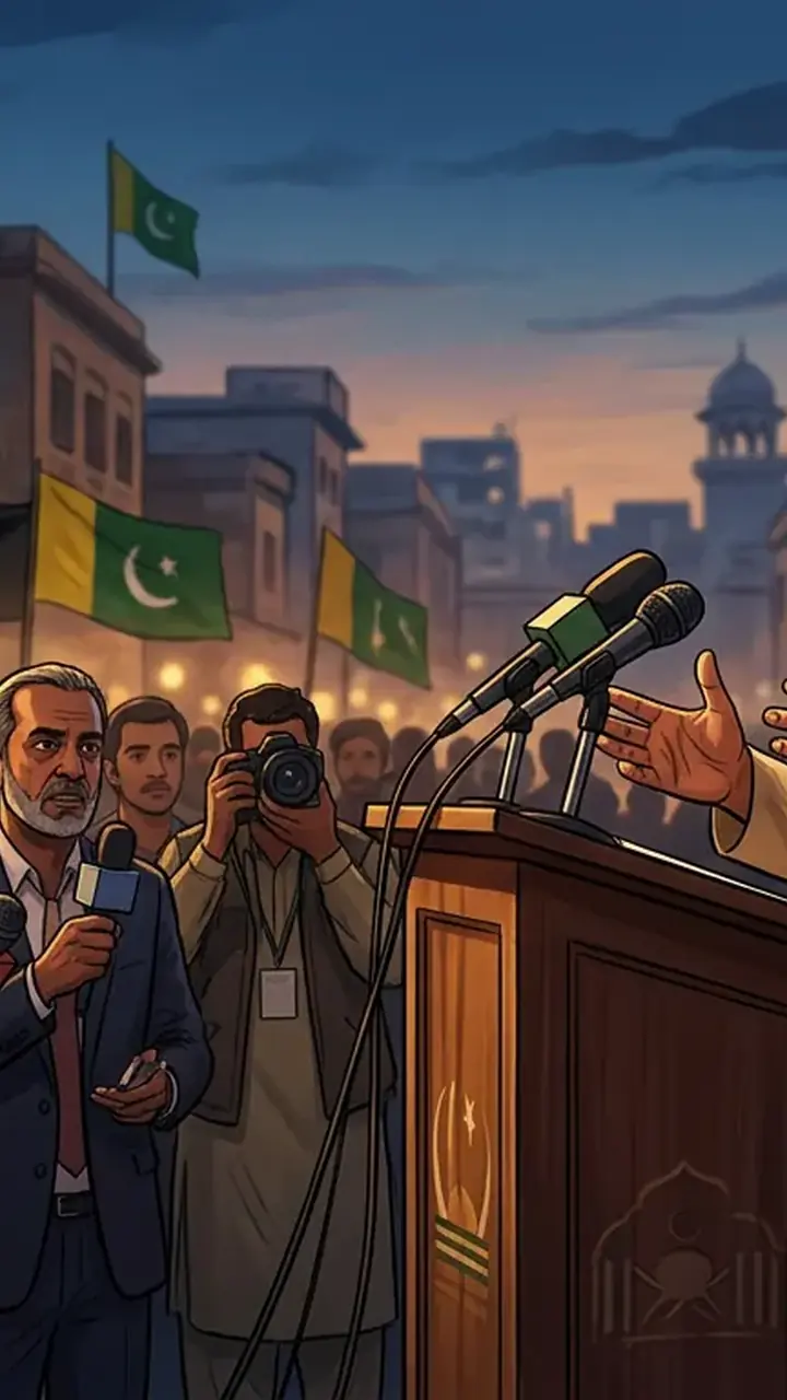 Animated editorial illustration for: Government’s Attitude Has Left No Room for Talks, Says Fazlur Rehman
