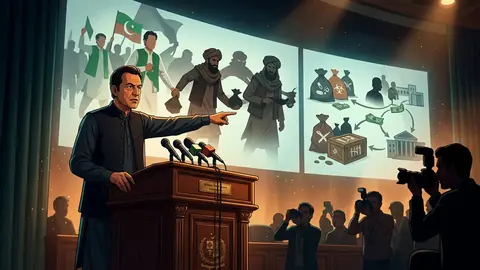 Animated editorial illustration for: Ikhtiar Wali Accuses PTI of Having TTP as Its Military Wing