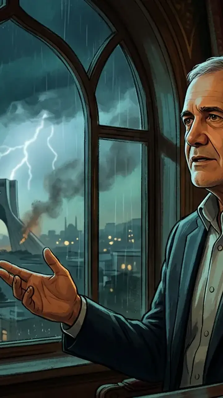 Animated editorial illustration for: Trump Says ‘War With Iran Is Over,’ Remains Open to Negotiations