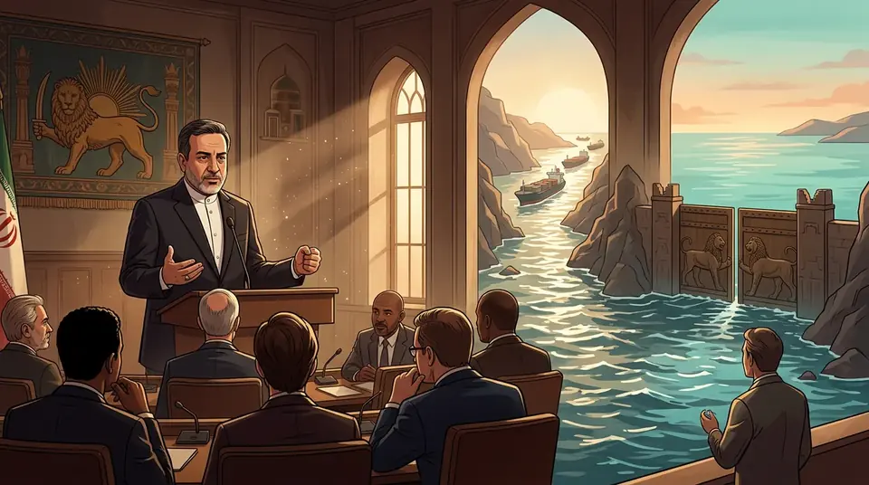 Animated editorial illustration for: Iran Warns of ‘Stronger’ Response to Any Attack, Keeps Door Open for Diplomacy