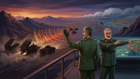 Animated editorial illustration for: Iranian President Rules Out Talks With US, Citing Distrust