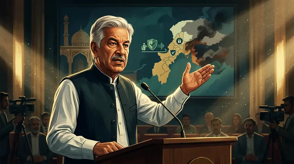 اس خبر کے لیے متحرک اداریاتی خاکہ: دہشتگردی پر مؤقف: خواجہ آصف کی خیبرپختونخوا حکومت پر کڑی تنقید