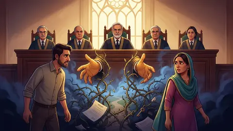 Animated editorial illustration for: Marriage can be dissolved for discord without proving cruelty, rules SC