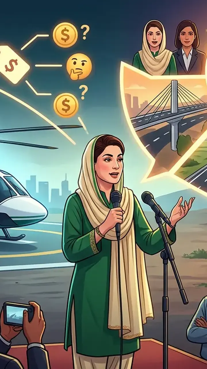 اس خبر کے لیے متحرک اداریاتی خاکہ: مریم نواز کا ہیلی کاپٹر کے استعمال کا دفاع، کہا کارکردگی پر تنقید حاوی ہے
