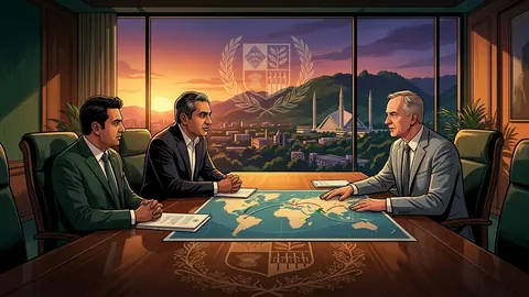 Animated editorial illustration for: Pakistan and Poland agree to boost security and counter-terrorism cooperation