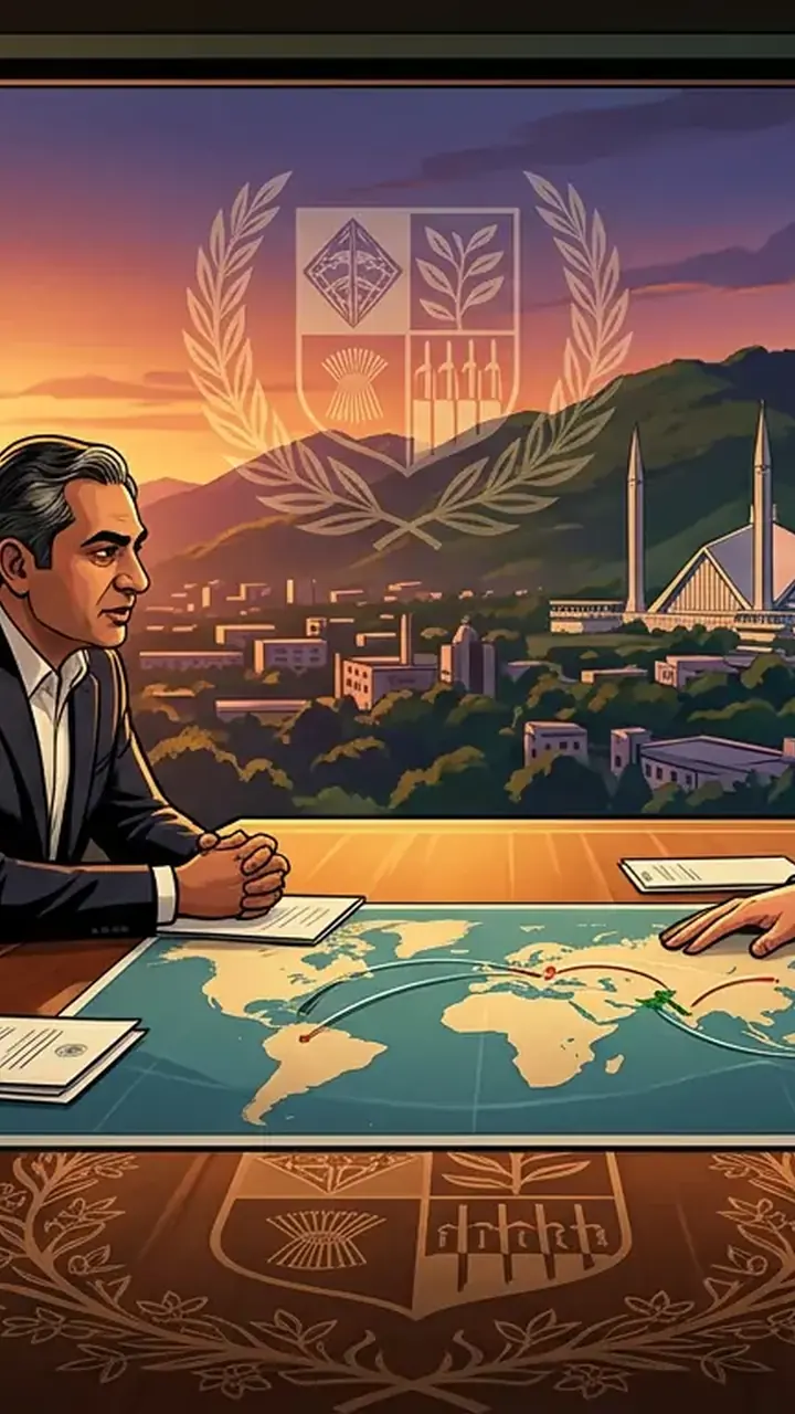 Animated editorial illustration for: Pakistan and Poland agree to boost security and counter-terrorism cooperation