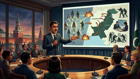 Animated editorial illustration for: Moscow Format Meeting Ends Without Joint Statement Amid Pak-Afghan Dispute