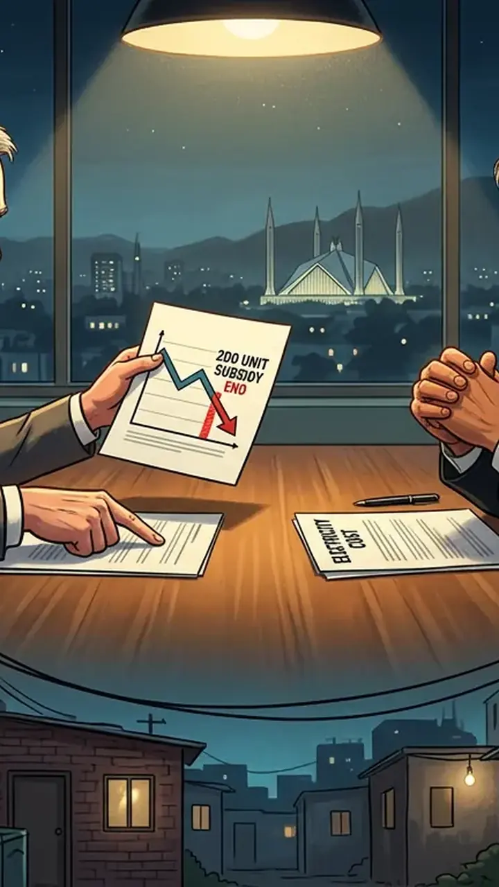 Animated editorial illustration for: IMF Reportedly Agrees to Continue Petrol Subsidy with Conditions