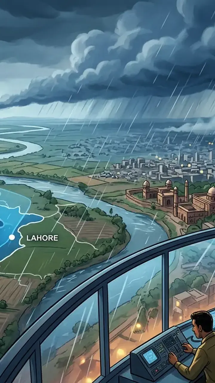 Animated editorial illustration for: More Rain, Hailstorms Forecast for Khyber Pakhtunkhwa