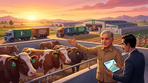 Animated editorial illustration for: PM Approves Corporate Reforms, Duty-Free Imports for Livestock Sector