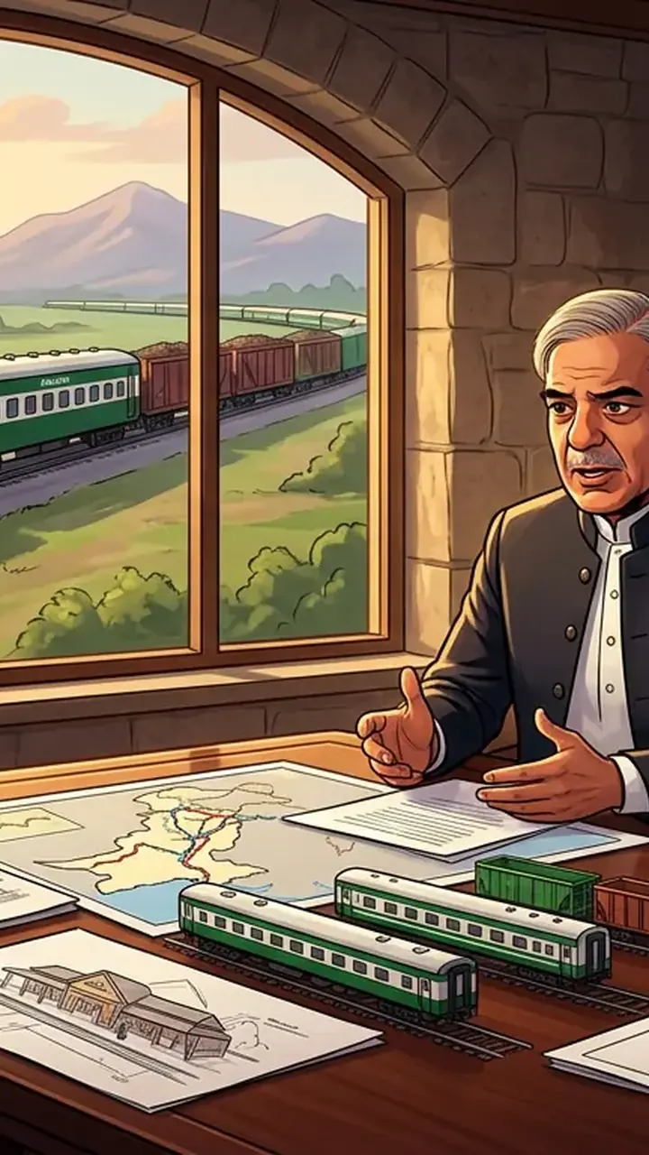 Animated editorial illustration for: PM directs Railways to improve passenger safety and freight services