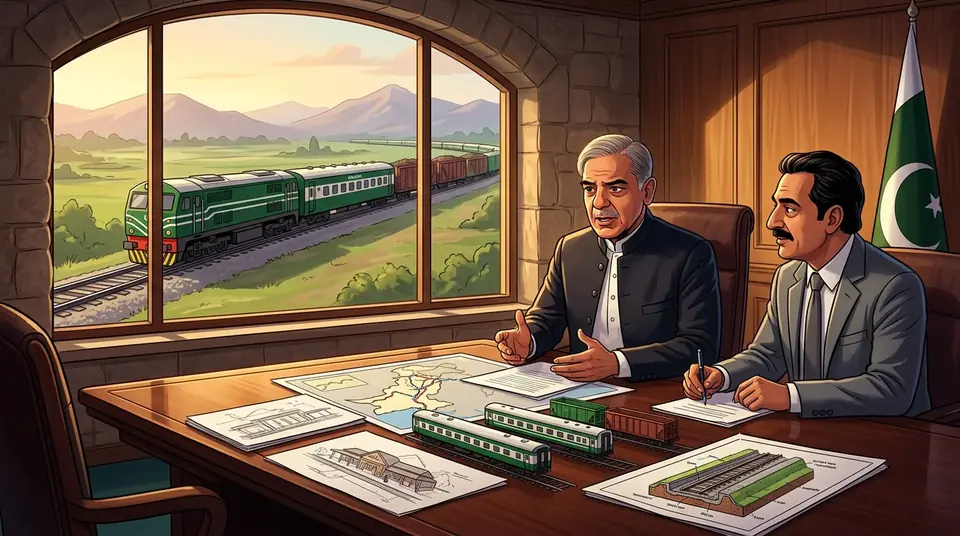 Animated editorial illustration for: PM directs Railways to improve passenger safety and freight services