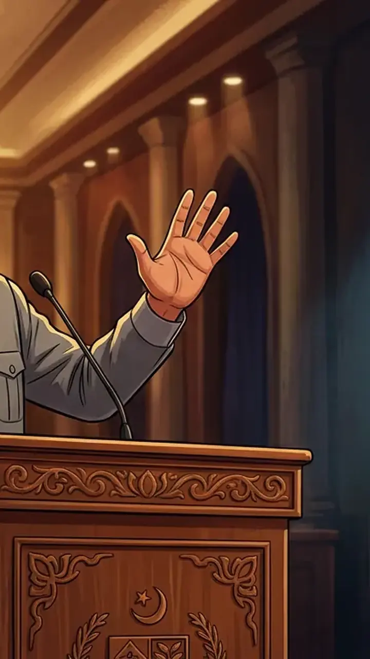 Animated editorial illustration for: Talks Failed Over KP’s Refusal to Guarantee Law & Order, Says Rana Sanaullah