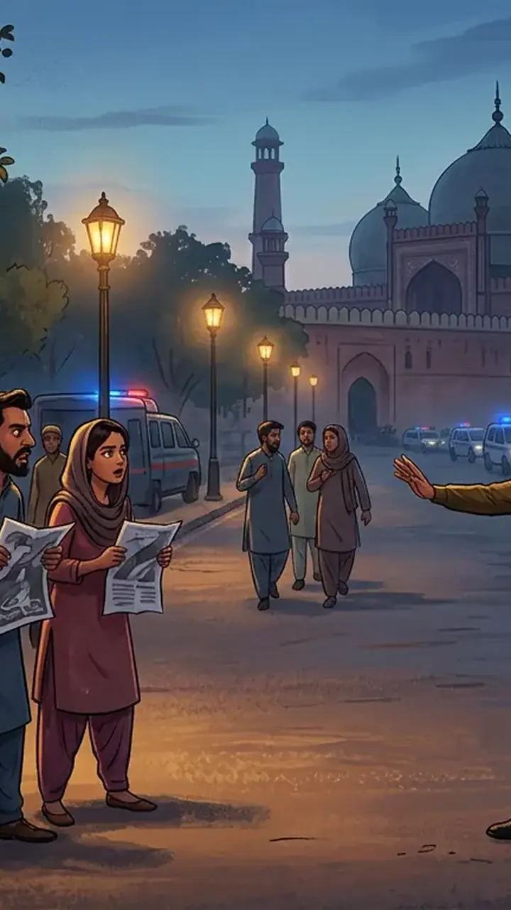 Animated editorial illustration for: Punjab Extends Section 144 for 10 Days Amid Terror Threats