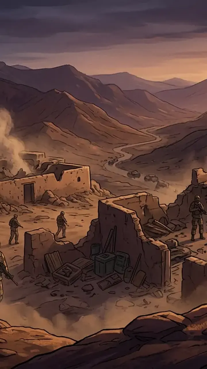 Animated editorial illustration for: Seven Terrorists Killed in North Waziristan Intelligence Based Operation